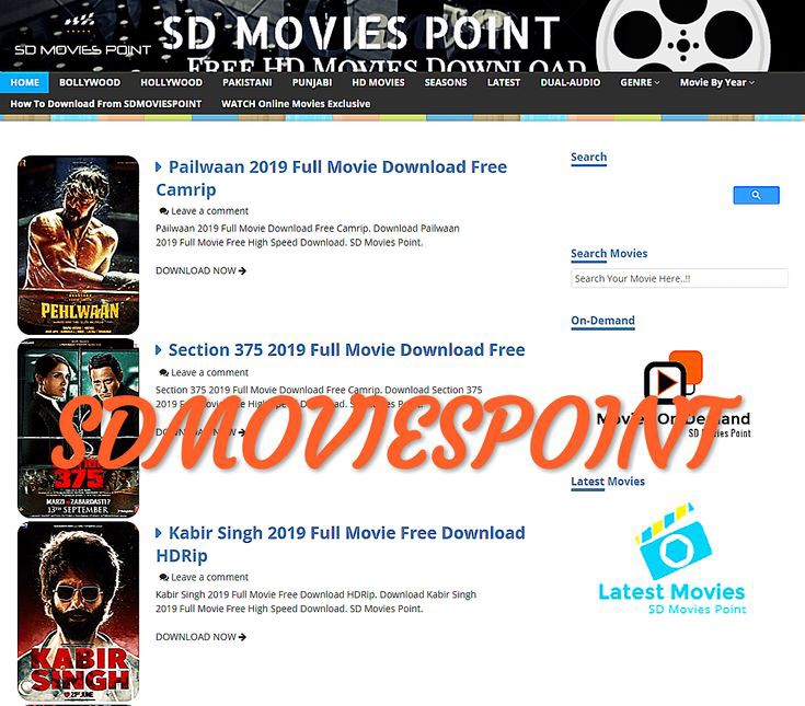 SD Movies Point Download Link - All Bollywood Movies & Shows - 720P, 480P, 360P and More