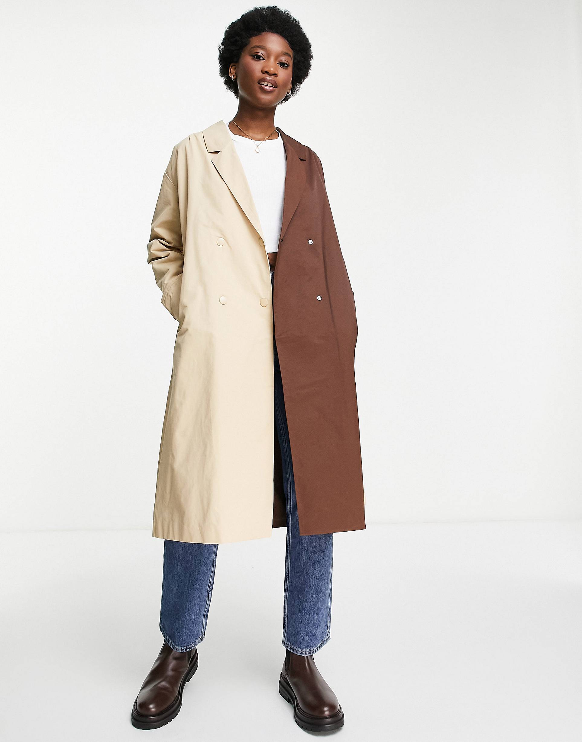 Beige & Brown Trench Coat from Pimkie.