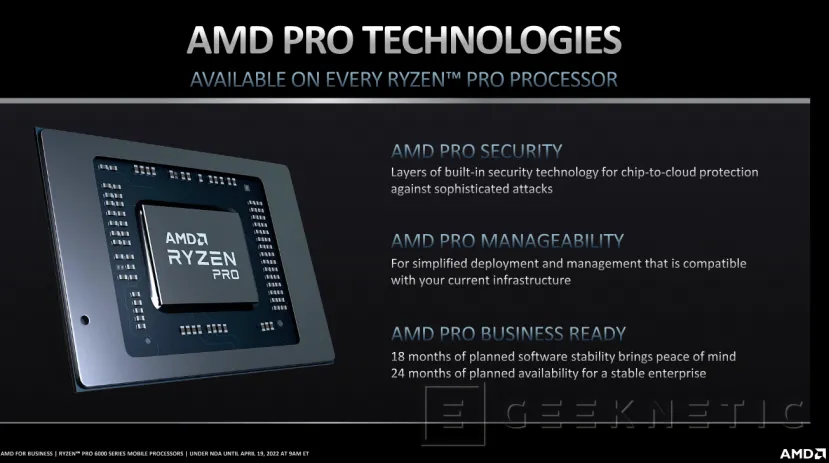 Geeknetic AMD Launches its Ryzen Pro 6000: Zen3+ and RDNA2 Architectures Coming to Business Laptops 1