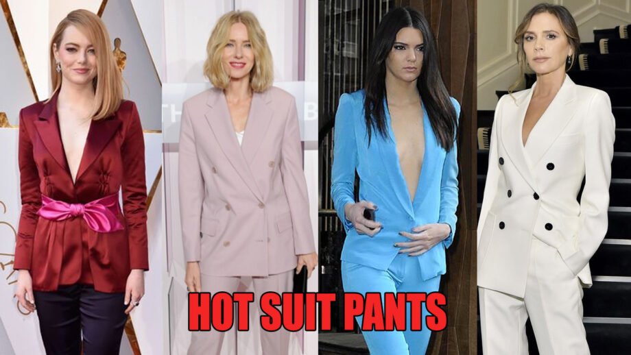 Emma Stone Vs Naomi Watts Vs Kendall Jenner Vs Victoria Beckham: Hottest Suit Pant Looks!