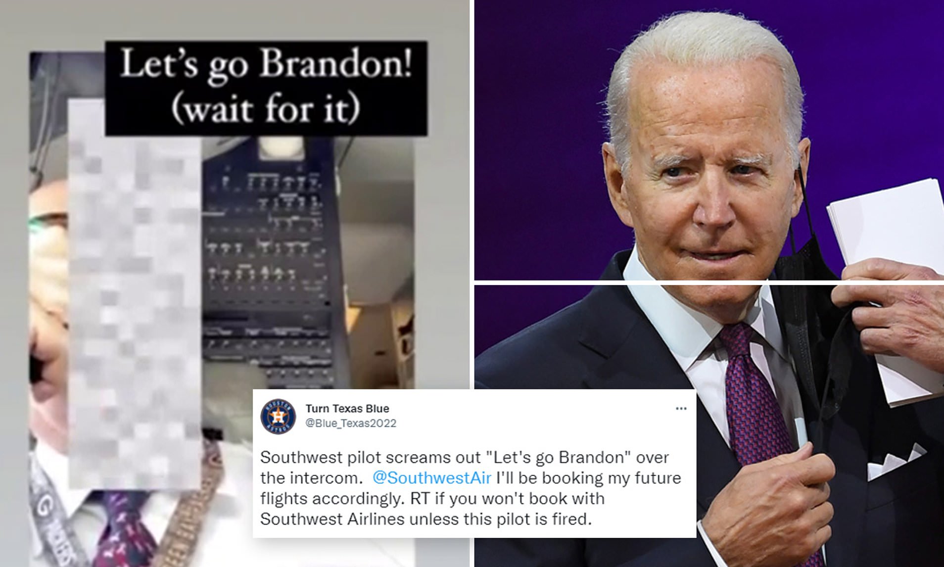 Southwest Airlines Investigating Pilot For Use Of Anti-Biden Phrase