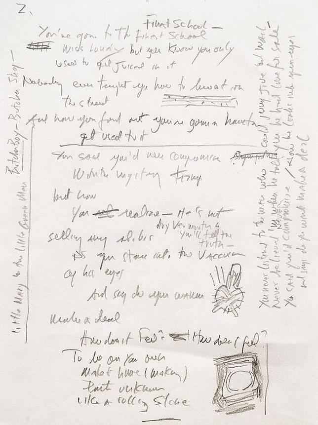 like a rolling stone manuscript by bob dylan