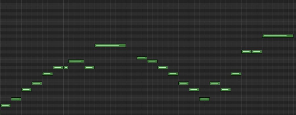 melody in midi interface