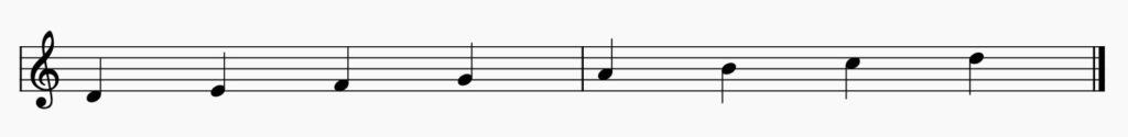 Doric D scale