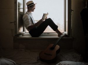 guitar and reader